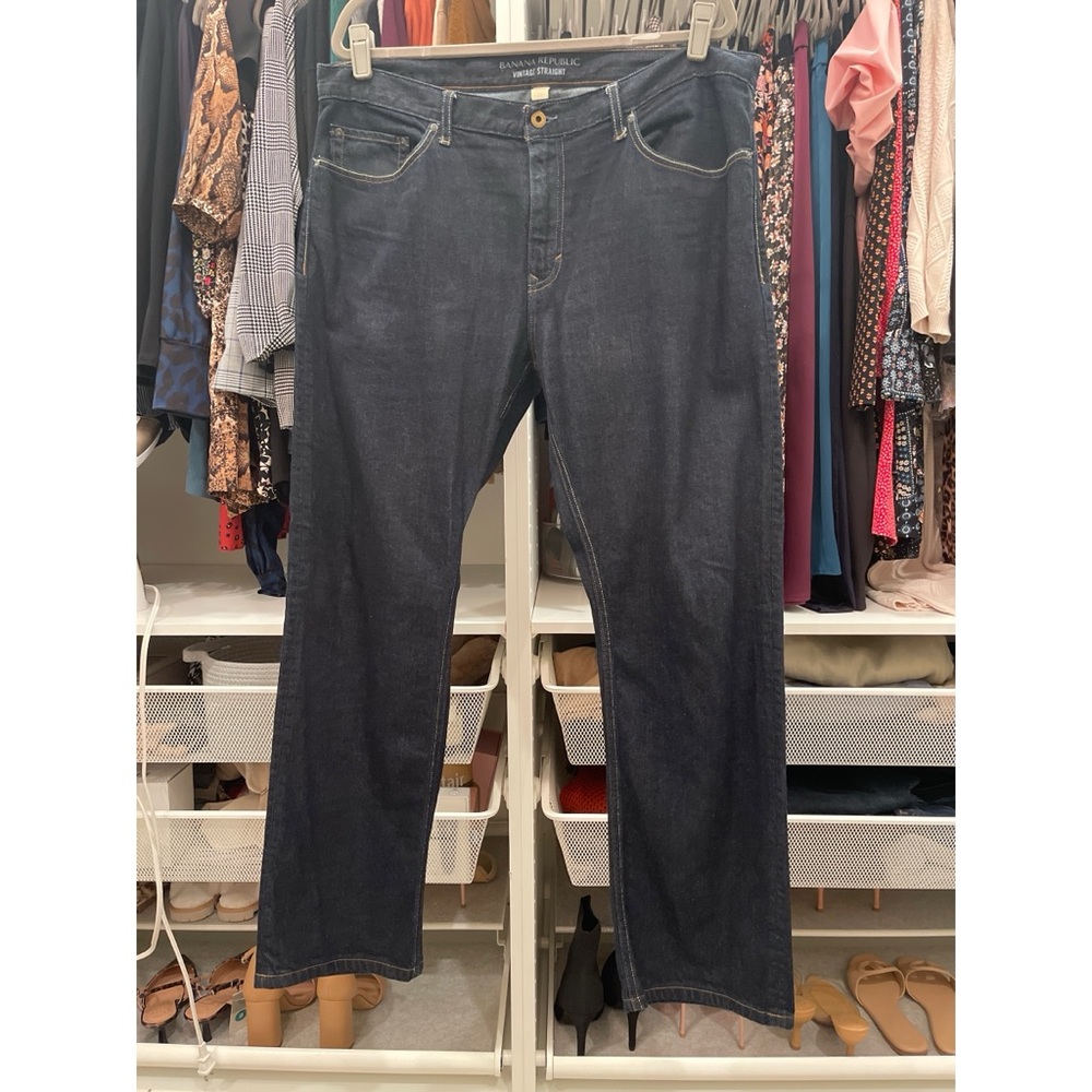 Banana Republic Men's Deep Indigo Straight Jeans